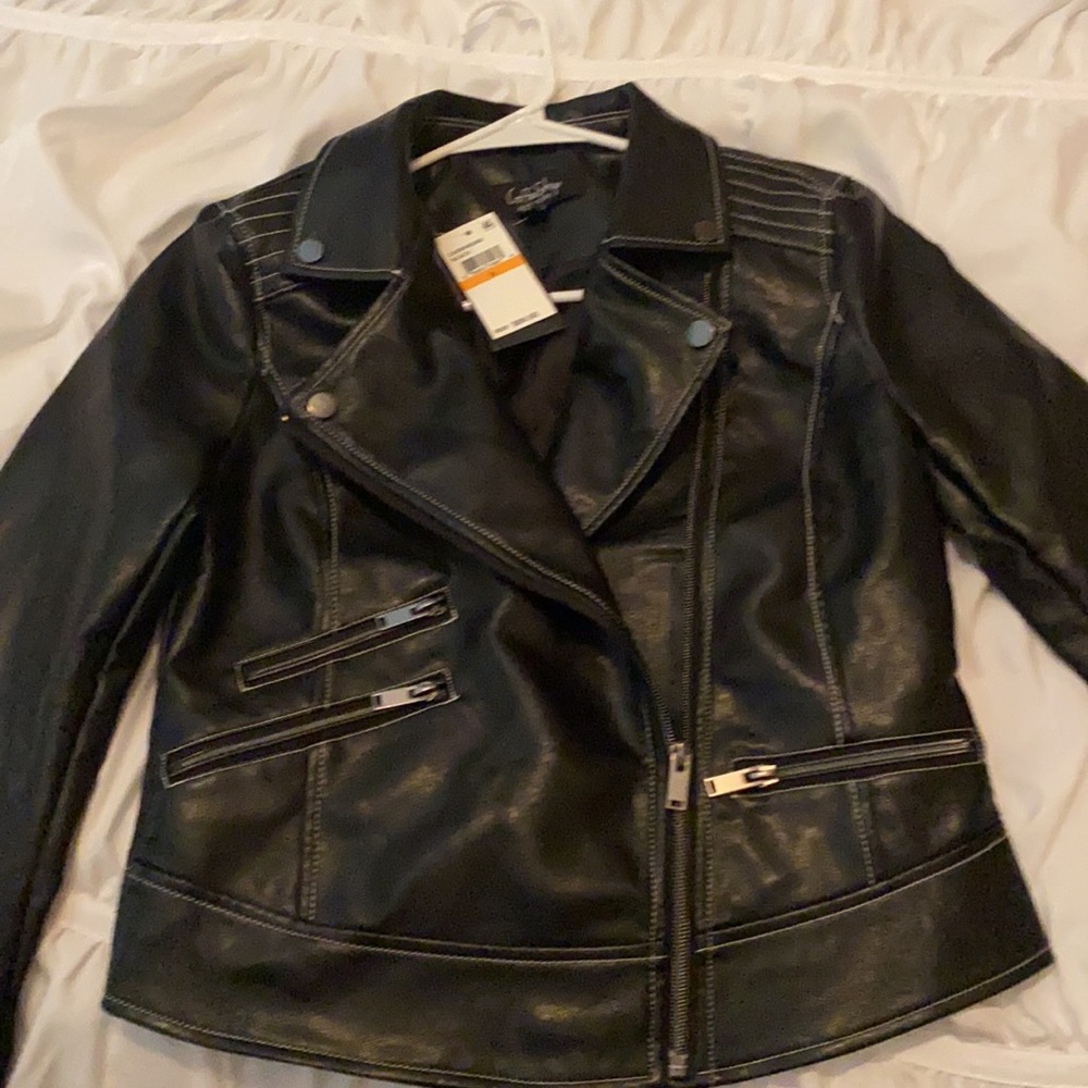Faux leather jacket size small. Brand new with tags